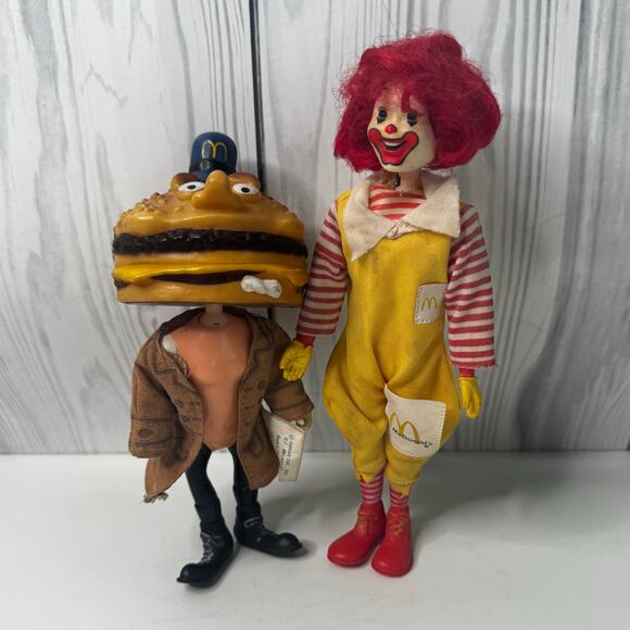 Vtg 1976 Remco McDonald's McDonaldland Figured Big Mac (no clothing) & Ronald - Picture 1 of 9